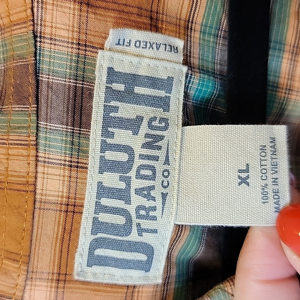 Duluth Trading Co. Relaxed Fit Plaid Long Sleeve Button Down Shirt Size XL - Picture 4 of 4